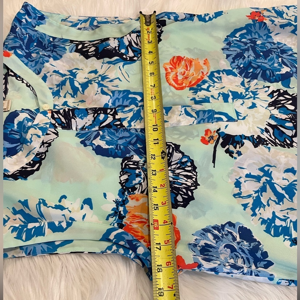 J. Crew Hydrangea Print Polyester Shell - 10 Petite - Picture 5 of 7